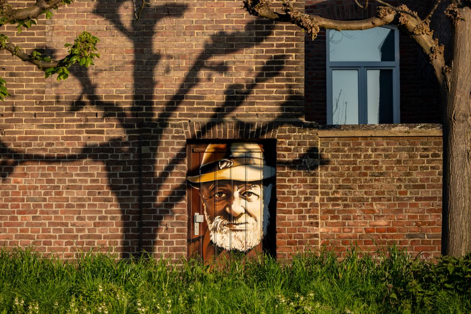 Schilderij van pinguïn met kleurrijke achtergrond. Schilderij van pinguïn met kleurrijke achtergrond.